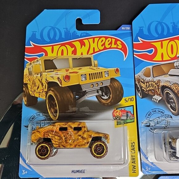 Four Hot Wheels Diecast Art Car Humvee Transit Dodger 67 C10 Sealed 161 67 64 83 - Picture 2 of 10